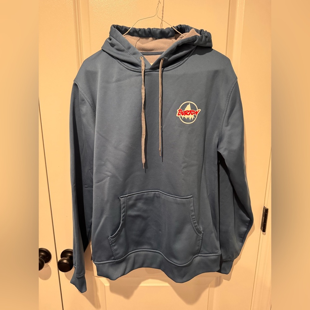 Burton Fleece Lined Hoodie Men’s Large Blue Snowboard Pullover